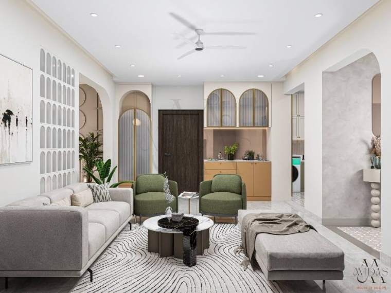 Living — A Quiet Luxury, interior design by MIDAS House of Design, Bangalore