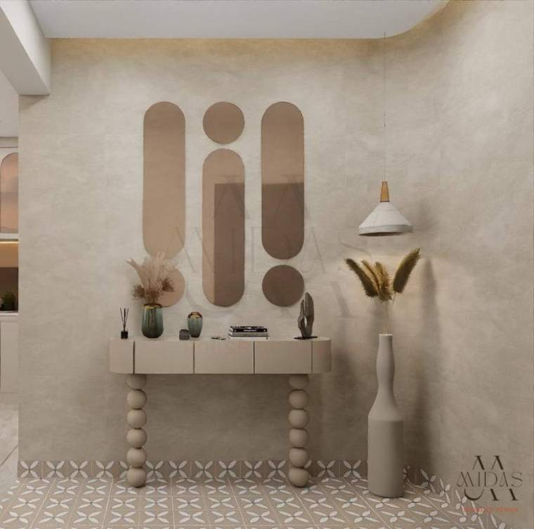 Foyer — A Quiet Luxury, interior design by MIDAS House of Design, Bangalore