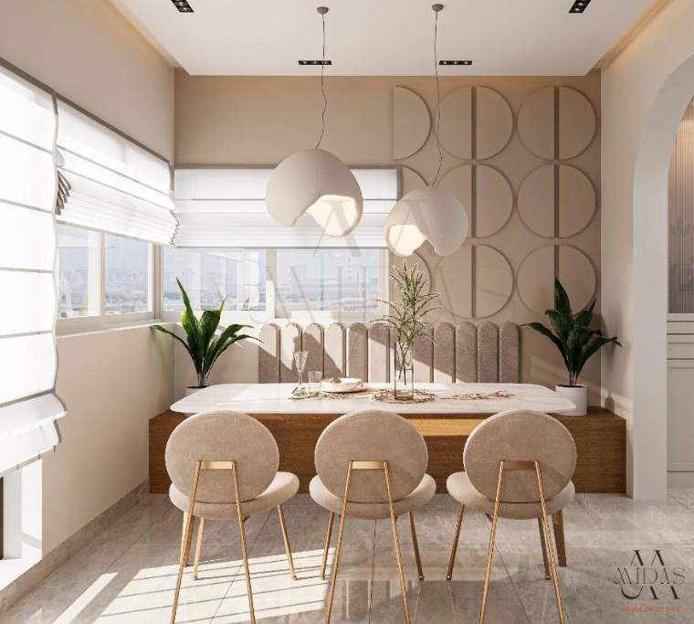 Dining — A Quiet Luxury, interior design by MIDAS House of Design, Bangalore