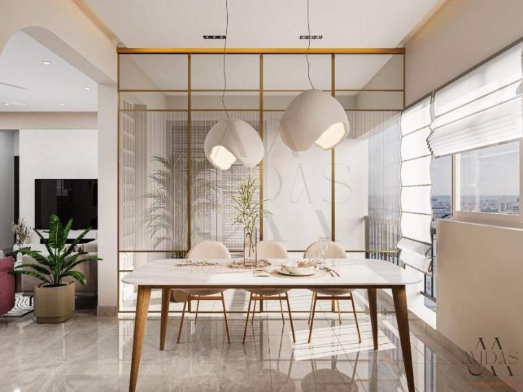 Dining — A Quiet Luxury, interior design by MIDAS House of Design, Bangalore