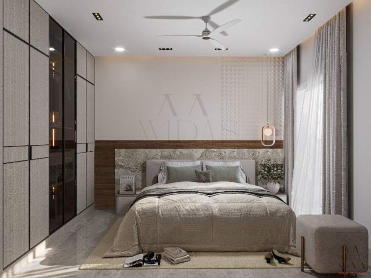 Master Bedroom — A Quiet Luxury, interior design by MIDAS House of Design, Bangalore