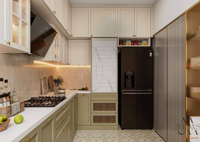 Kitchen — A Quiet Luxury, interior design by MIDAS House of Design, Bangalore