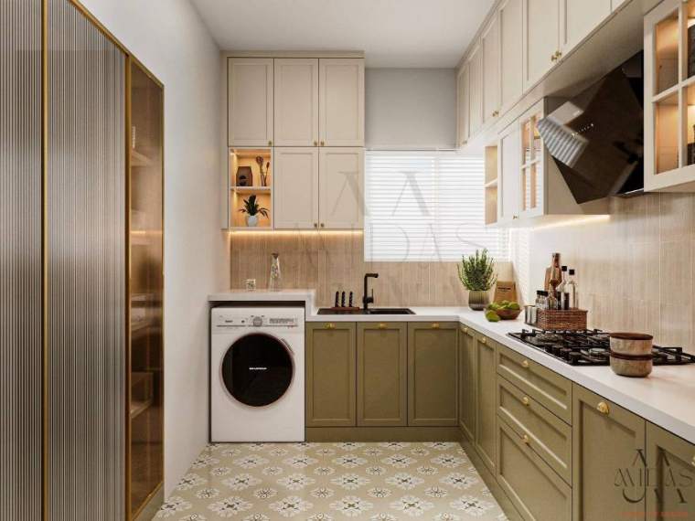 Kitchen — A Quiet Luxury, interior design by MIDAS House of Design, Bangalore