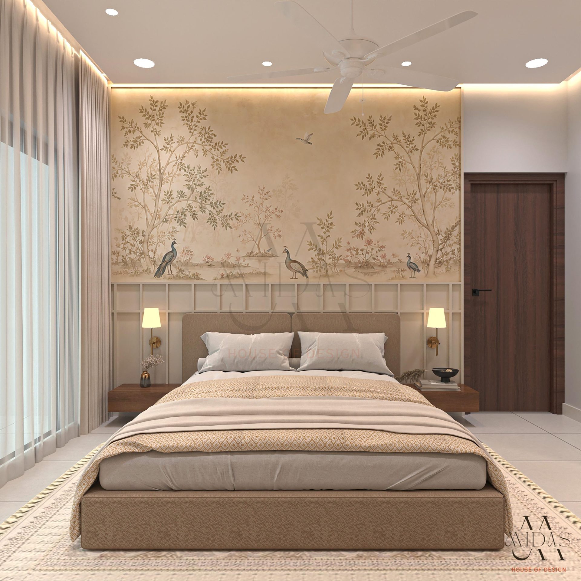 Master Bedroom — Gentle Arches, interior design by MIDAS House of Design, Bangalore