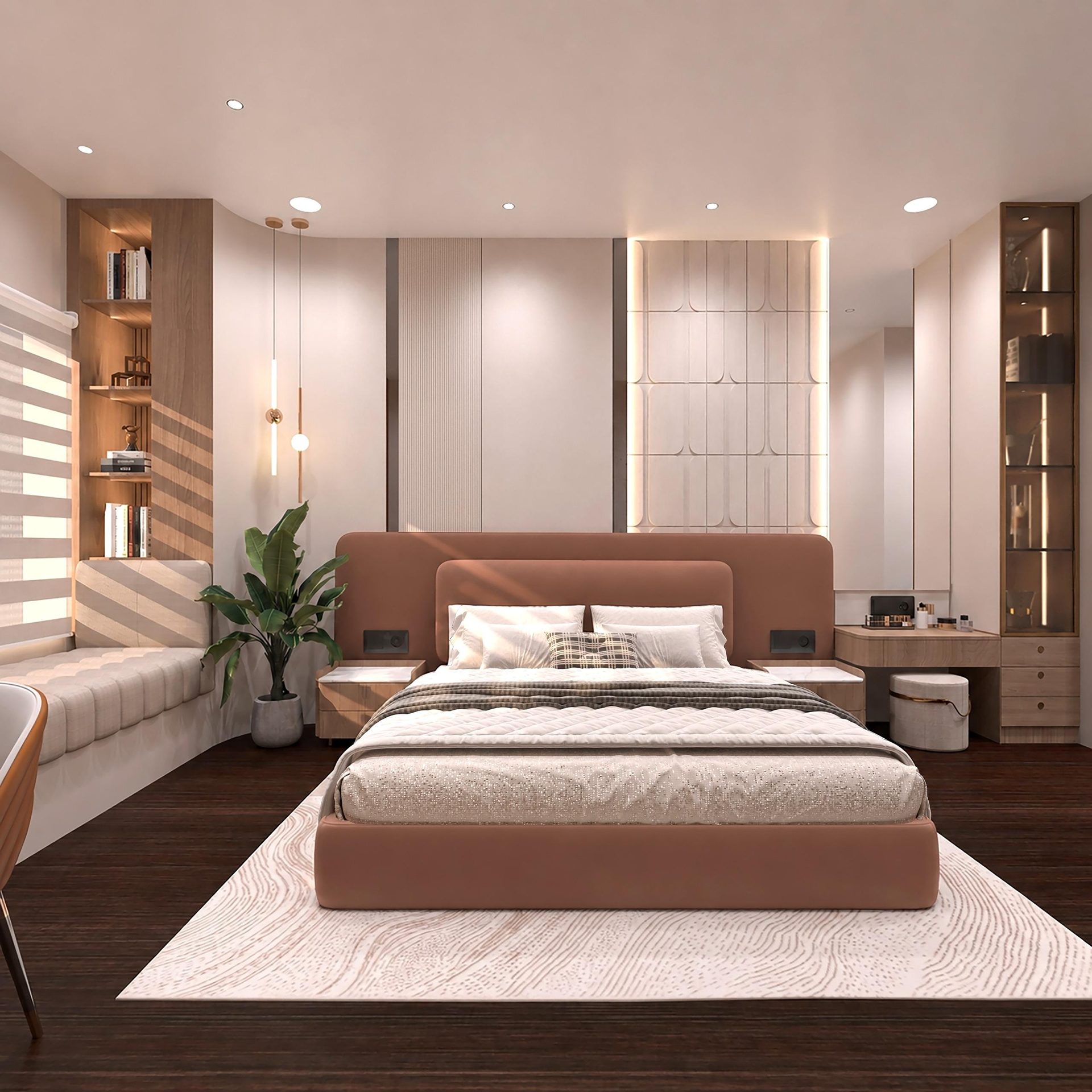 Bedroom — Gentle Arches, interior design by MIDAS House of Design, Bangalore