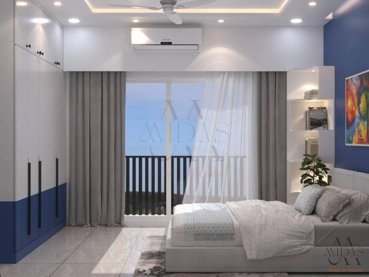 Bedroom — Harmony in Four Hues, interior design by MIDAS House of Design, Bangalore