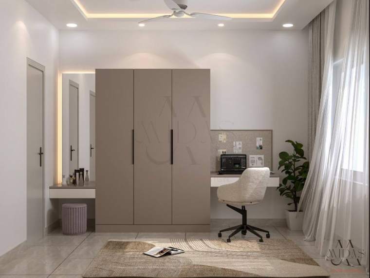 Study — Harmony in Four Hues, interior design by MIDAS House of Design, Bangalore