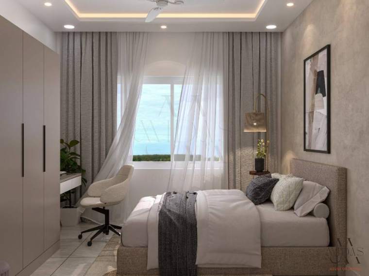 Bedroom — Harmony in Four Hues, interior design by MIDAS House of Design, Bangalore