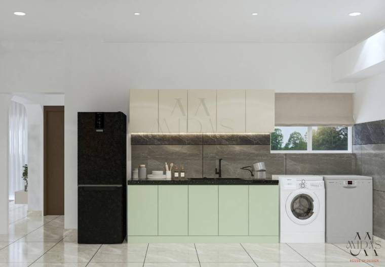 Kitchen — Harmony in Four Hues, interior design by MIDAS House of Design, Bangalore