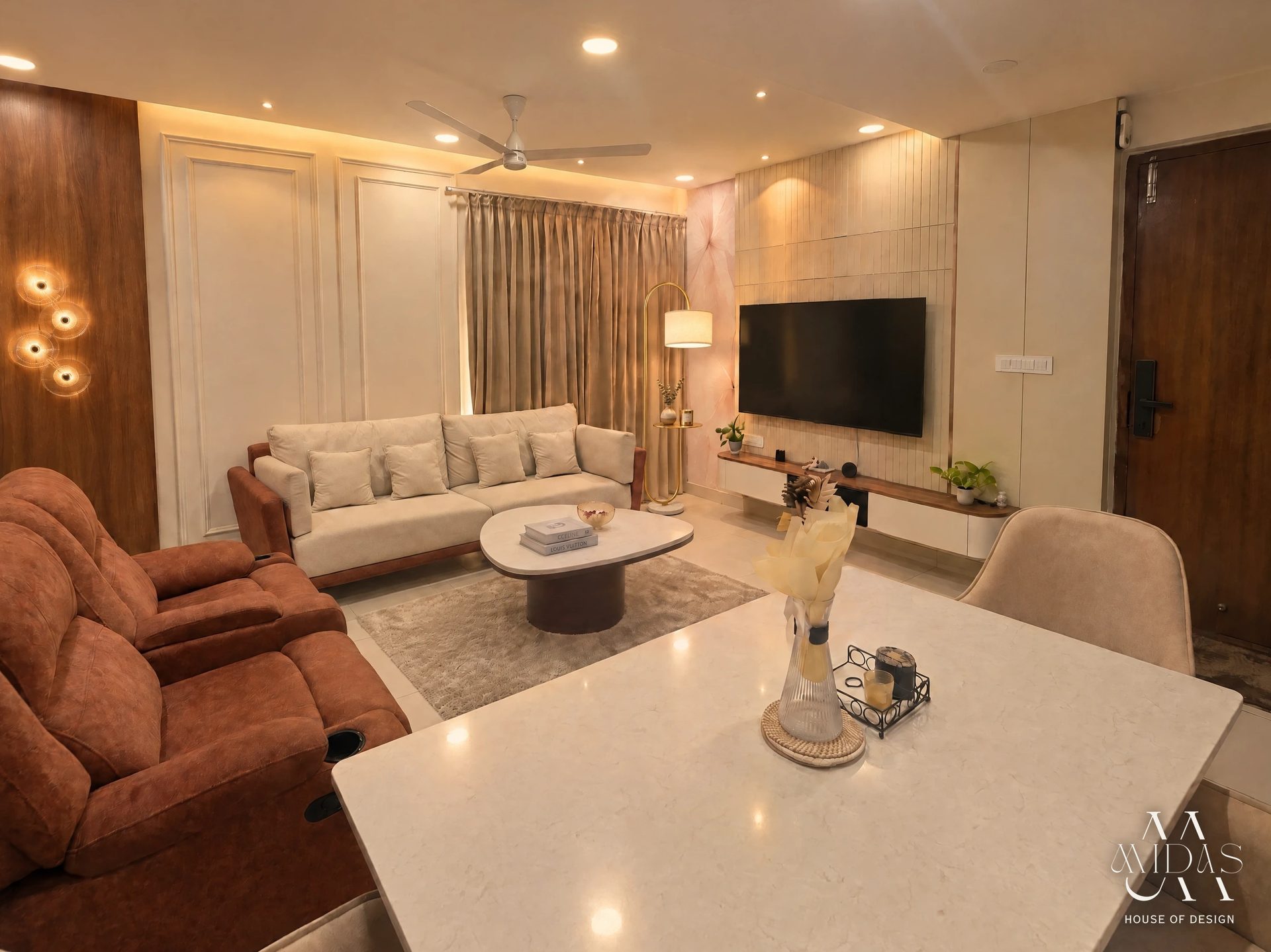 Dining — Rust & Ivory, interior design by MIDAS House of Design, Bangalore