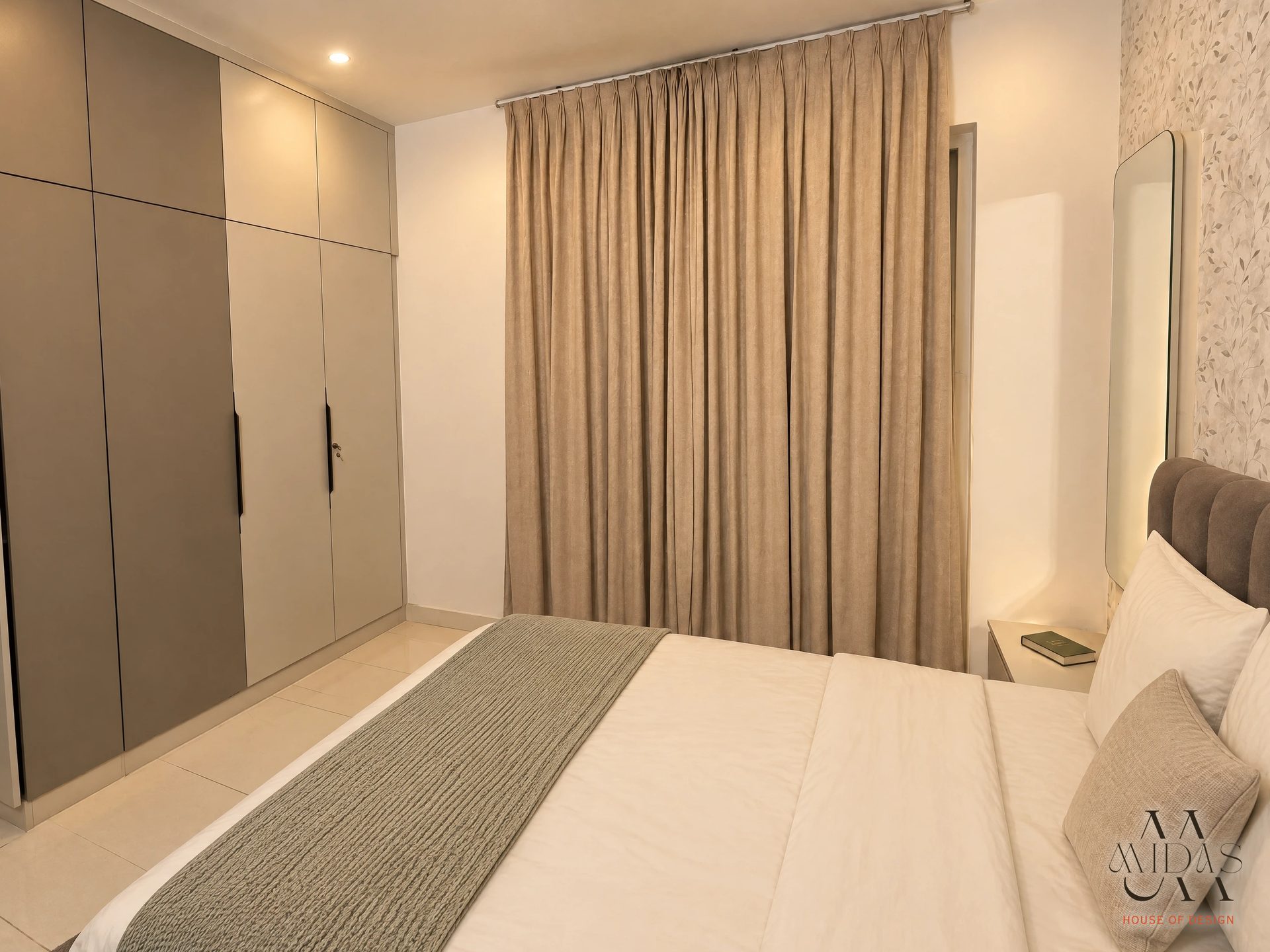 Bedroom — Rust & Ivory, interior design by MIDAS House of Design, Bangalore