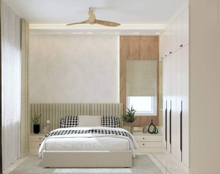 Bedroom — The Elegant Abode, interior design by MIDAS House of Design, Bangalore
