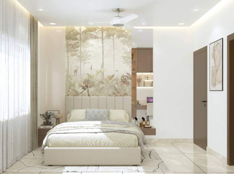 Master Bedroom — The Elegant Abode, interior design by MIDAS House of Design, Bangalore
