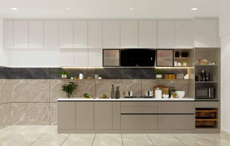 Kitchen — The Elegant Abode, interior design by MIDAS House of Design, Bangalore