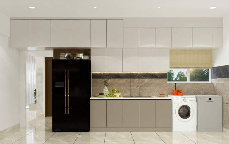Kitchen — The Elegant Abode, interior design by MIDAS House of Design, Bangalore