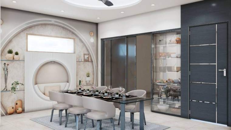 Dining — The Luxe Retreat, interior design by MIDAS House of Design, Bangalore