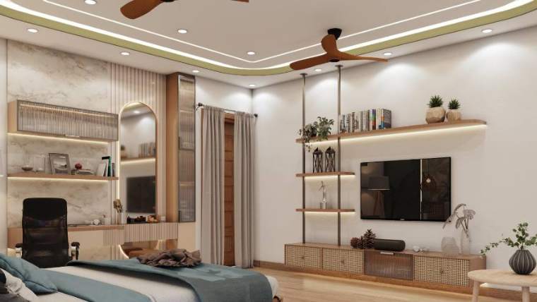 Bedroom — The Luxe Retreat, interior design by MIDAS House of Design, Bangalore