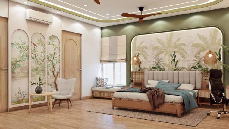 Master Bedroom — The Luxe Retreat, interior design by MIDAS House of Design, Bangalore