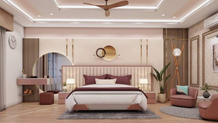 Master Bedroom — The Luxe Retreat, interior design by MIDAS House of Design, Bangalore
