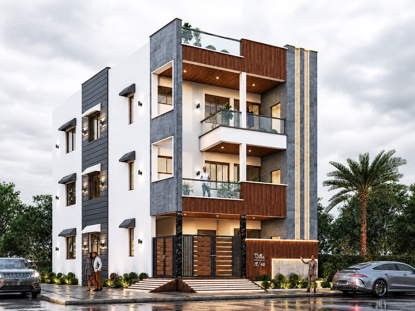 Façade — Timber & Stone, a façade redesign by MIDAS House of Design (3D design)